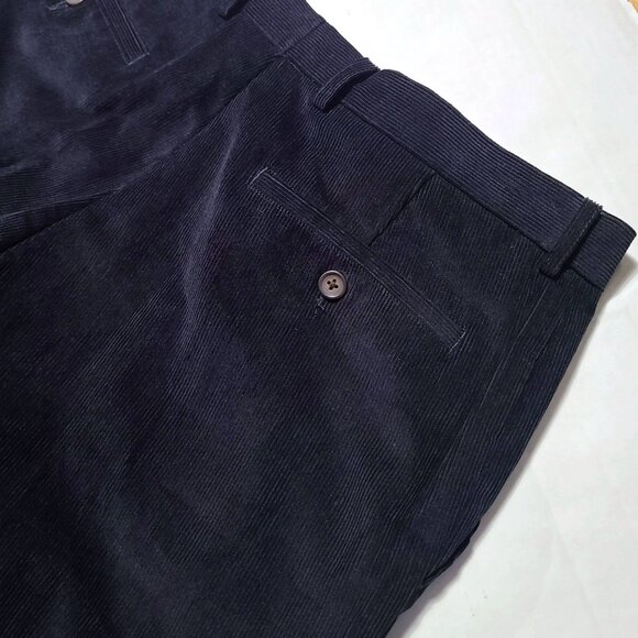Lauren Ralph Lauren Mens 33W x 32L Navy Fine Wale Corduroy Pants - Picture 8 of 16